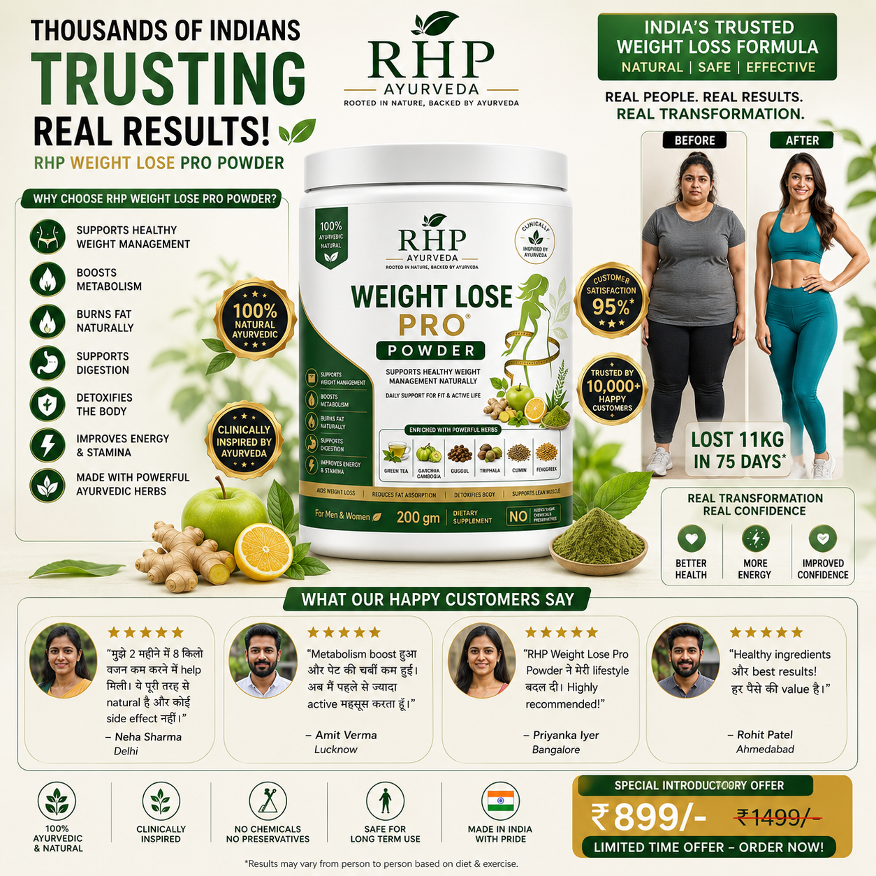 RHP Weight Loss Pro Powder-30 Days Challenge