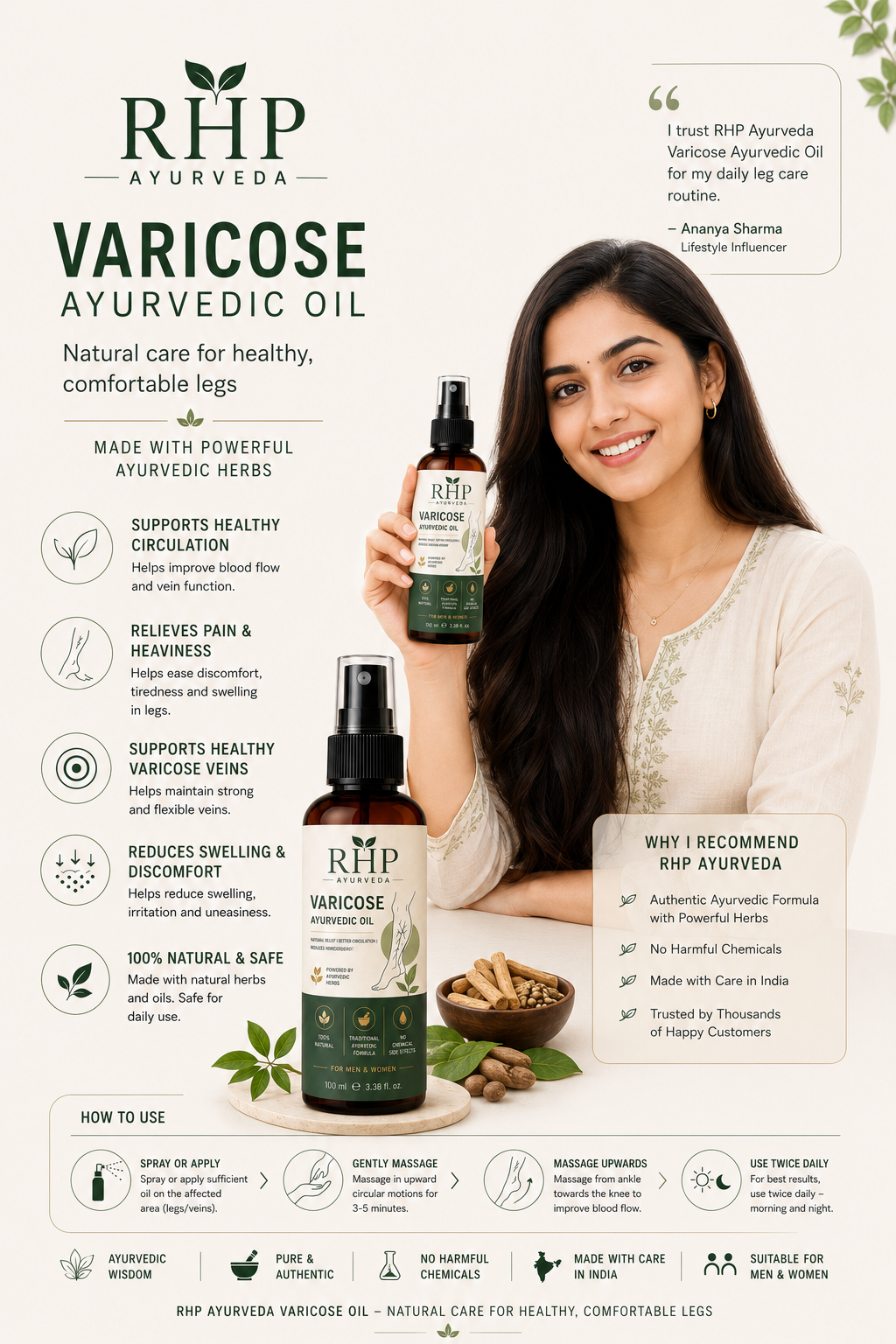 VARICOSE VEINS PAIN RELIEF OIL - Ayurveda Oil Relief 60 Days Challenge