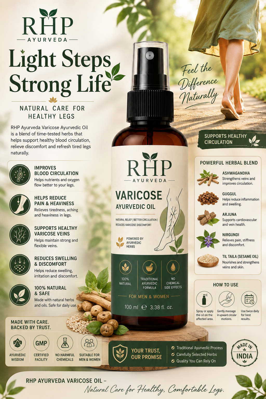 VARICOSE VEINS PAIN RELIEF OIL - Ayurveda Oil Relief 60 Days Challenge