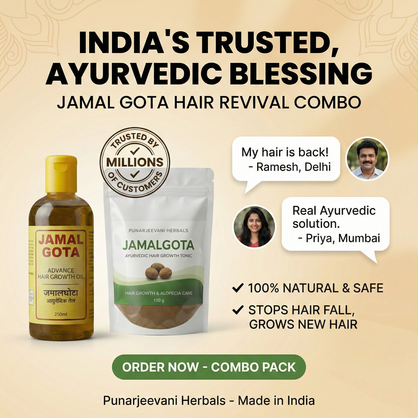 Advanced Jamalgota Herbal Hair Oil-100% Intense Hair Care